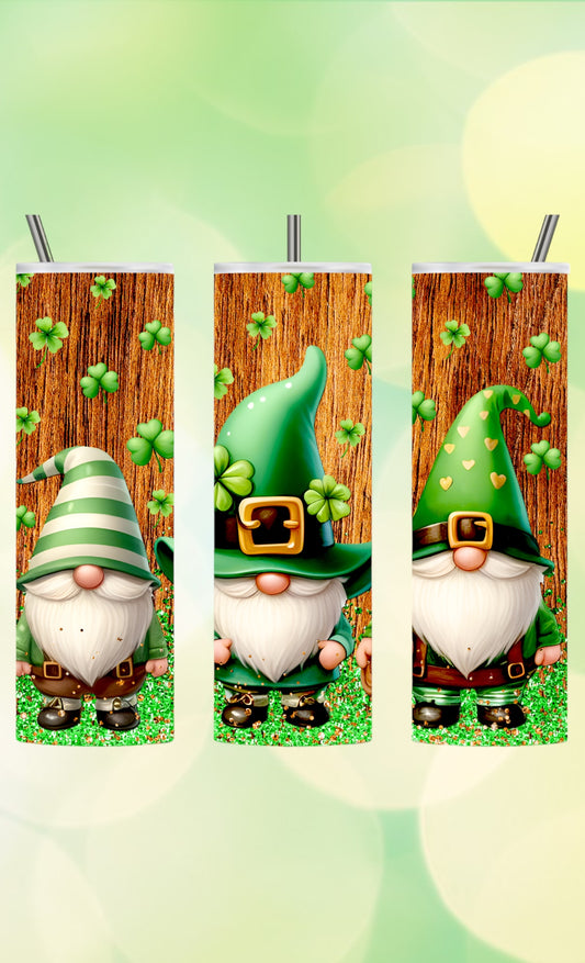 St patty’s day gnomes tumbler