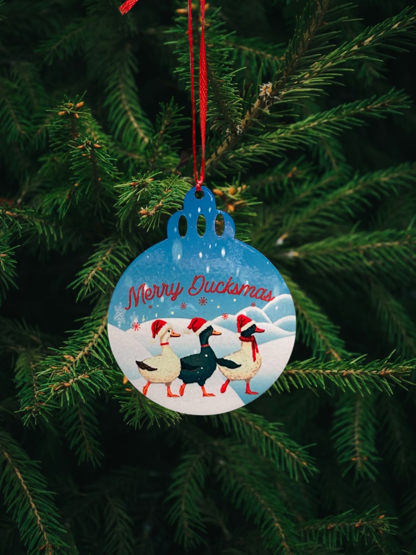 Merry duckmas ornament