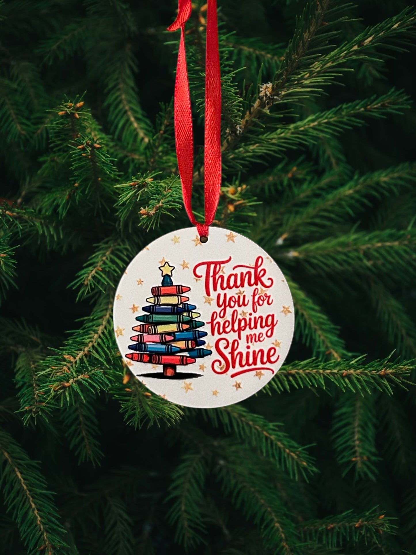 Thank you for helping me shine ornament