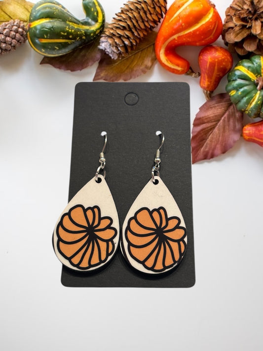 Deviled egg teardrop earrings