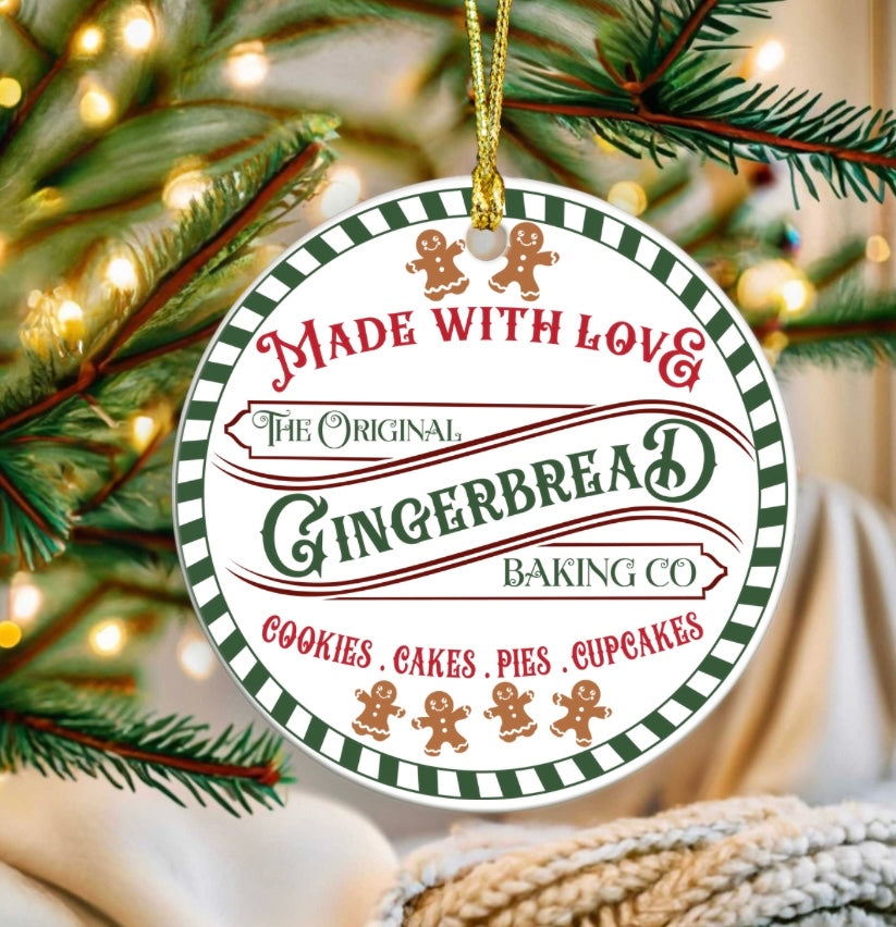 Gingerbread baking co ornament