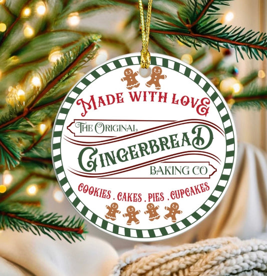 Gingerbread baking co ornament