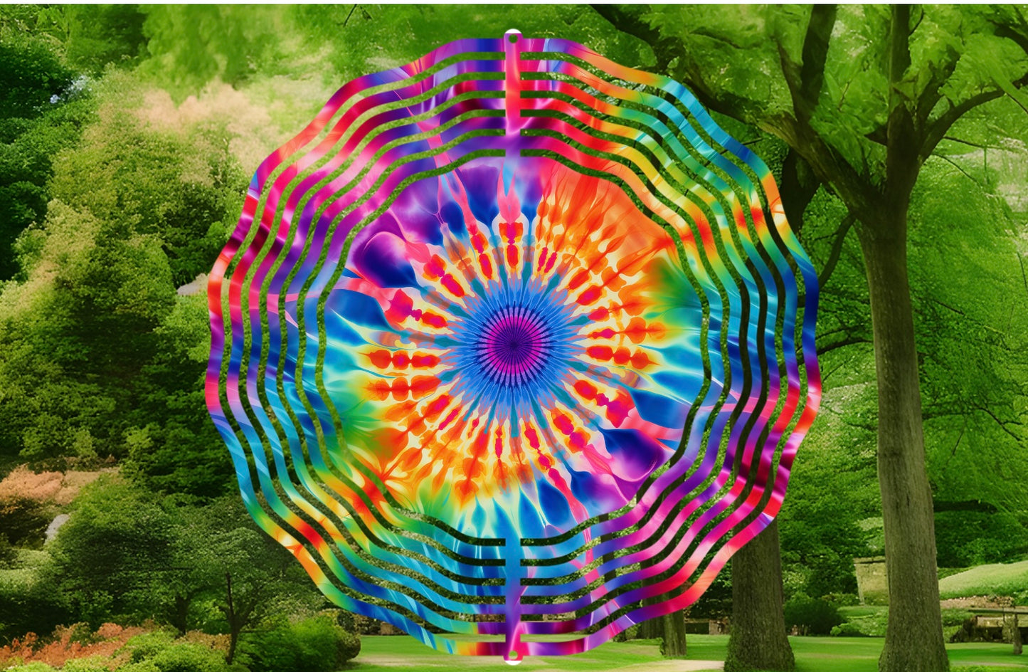 Tie dye 8in wind spinner