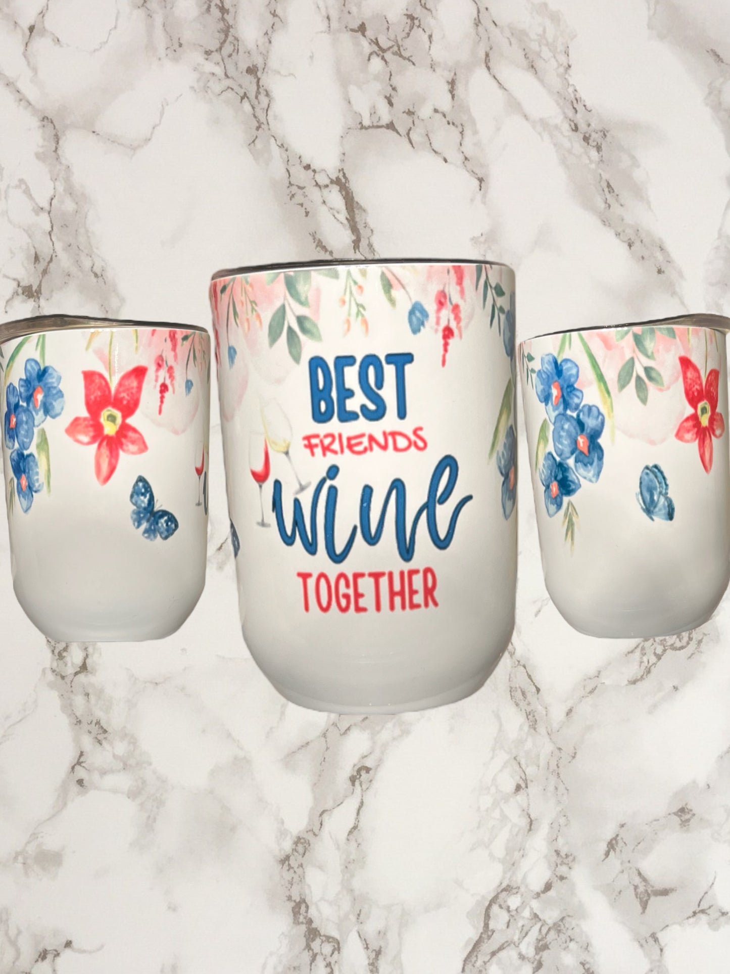 Best friends wine together 12oz tumbler