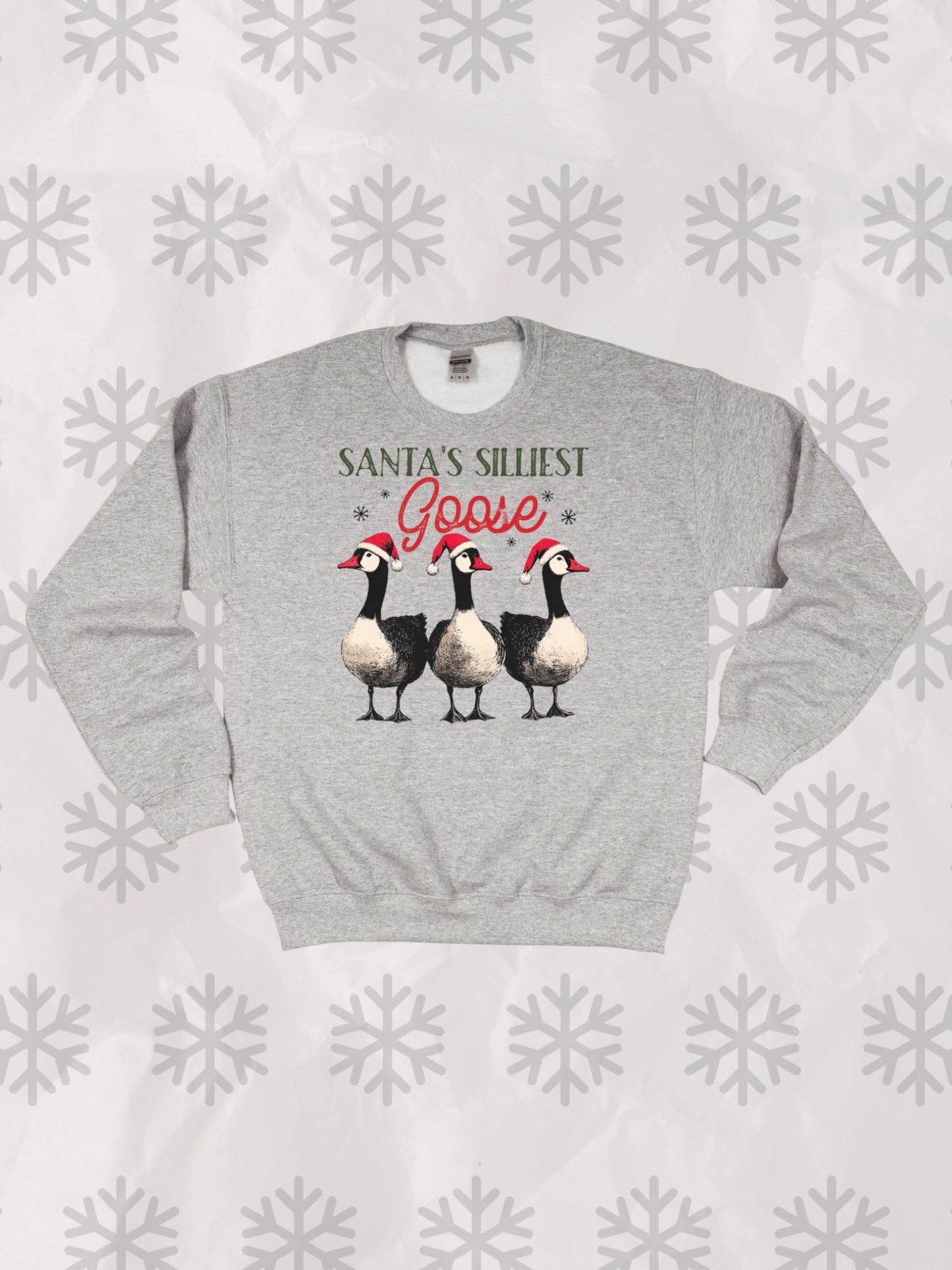 Santa’s silly goose crewneck