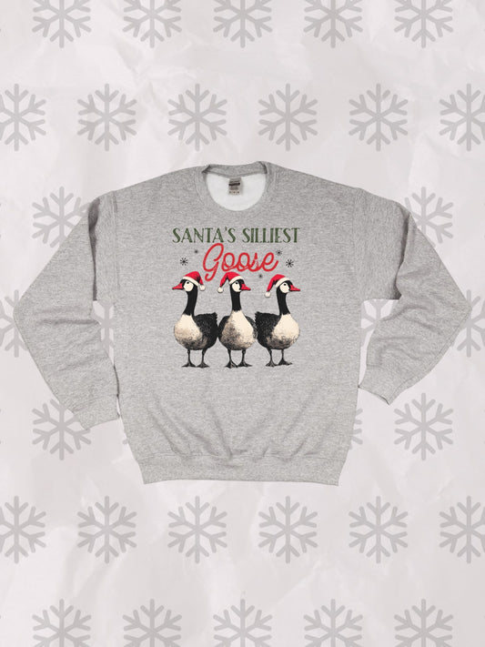 Santa’s silly goose crewneck
