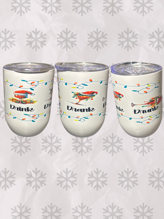 Drink drank drunk 12oz wine tumbler