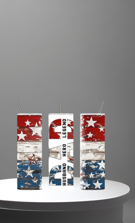 Dad (husband hero legend) 20oz tumbler