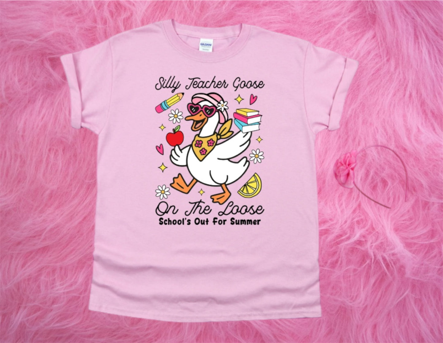 Silly teacher goose on the loose tshirt