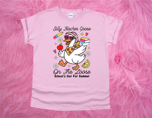 Silly teacher goose on the loose tshirt
