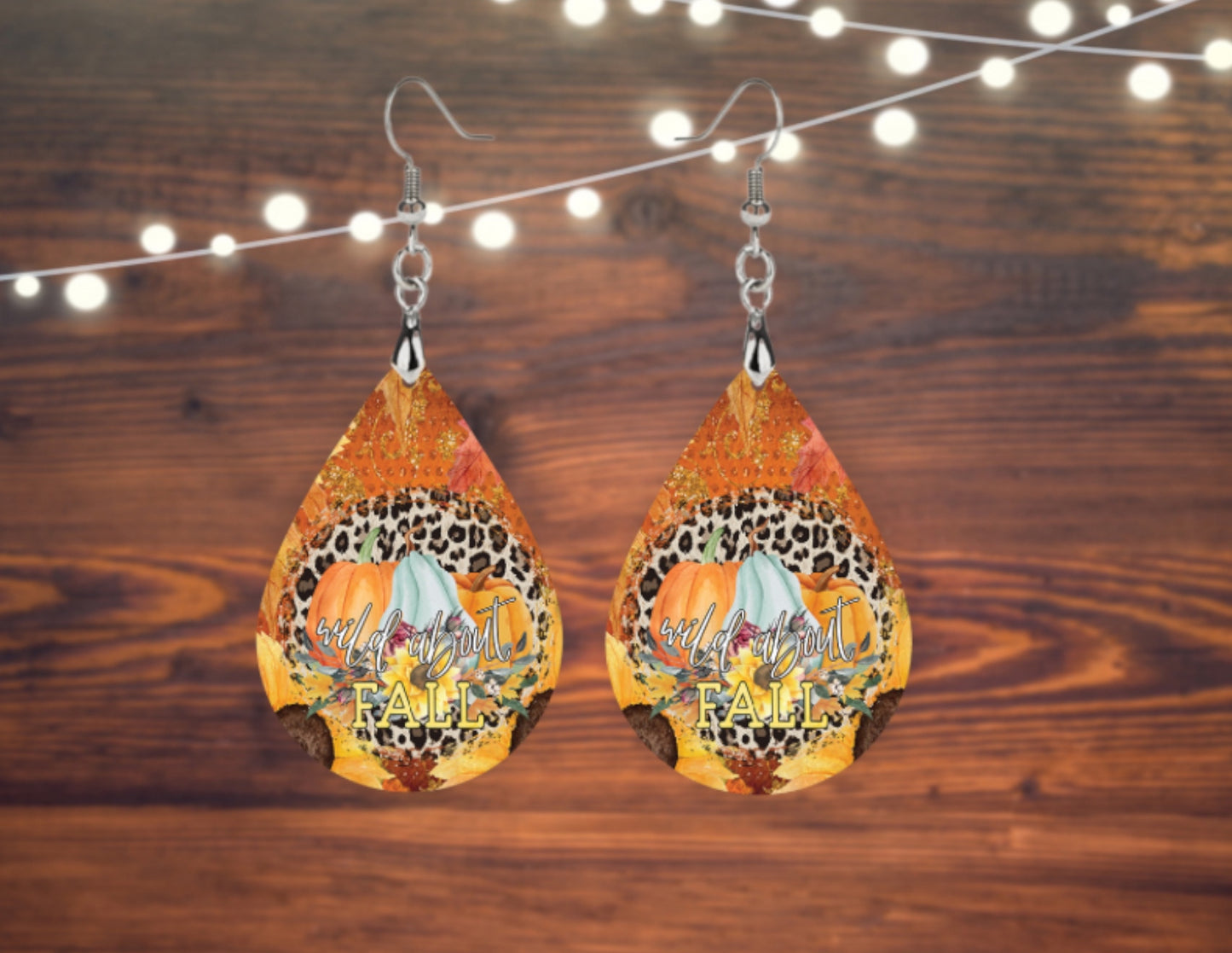 Wild about fall teardrop earrings