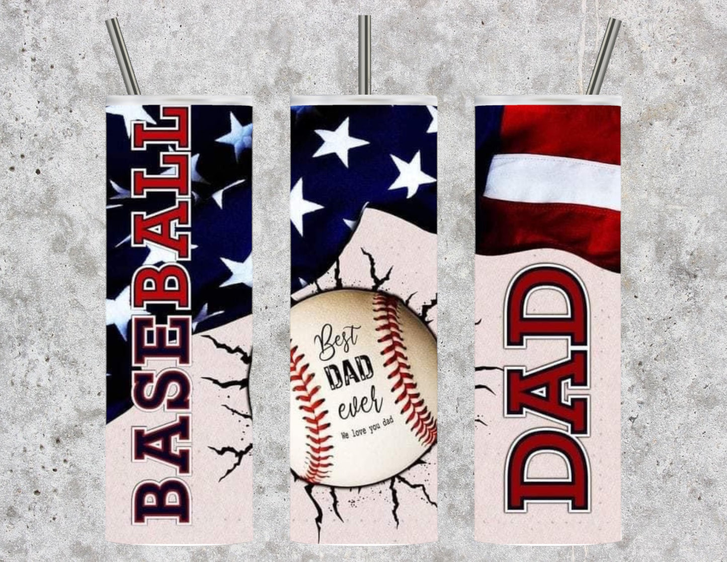 Baseball dad 20oz tumbler