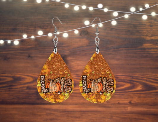 Cheetah love teardrop earrings