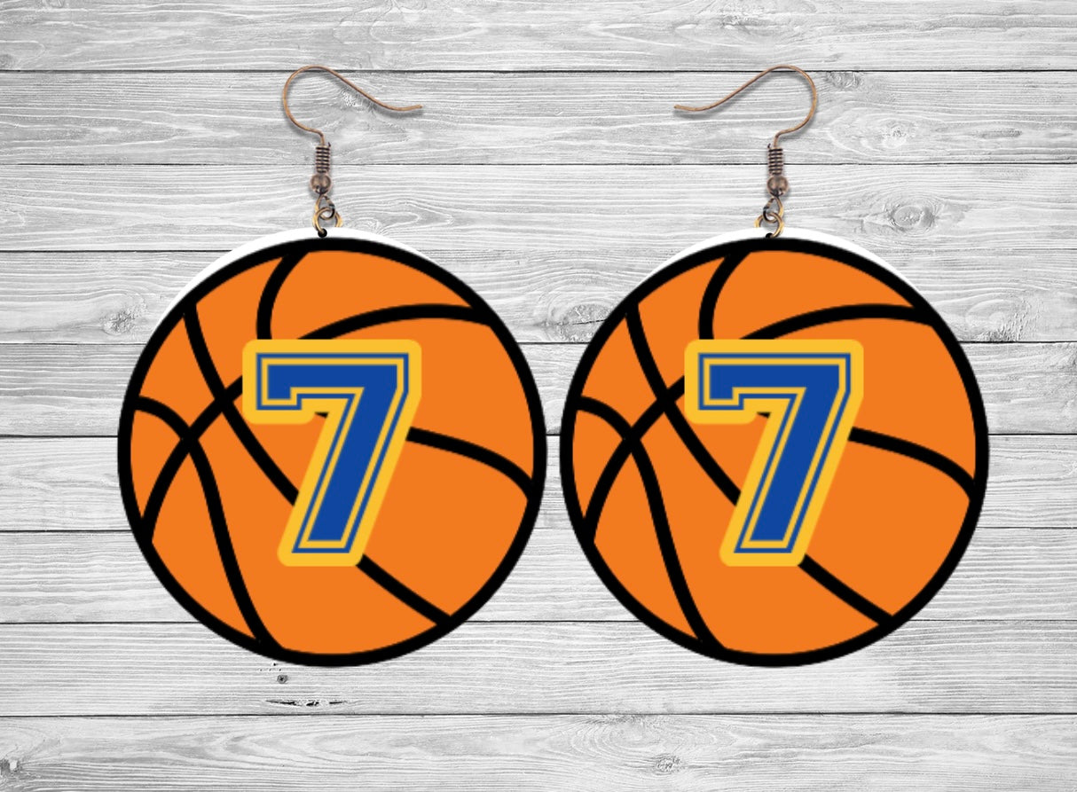 Custom basketball earrings