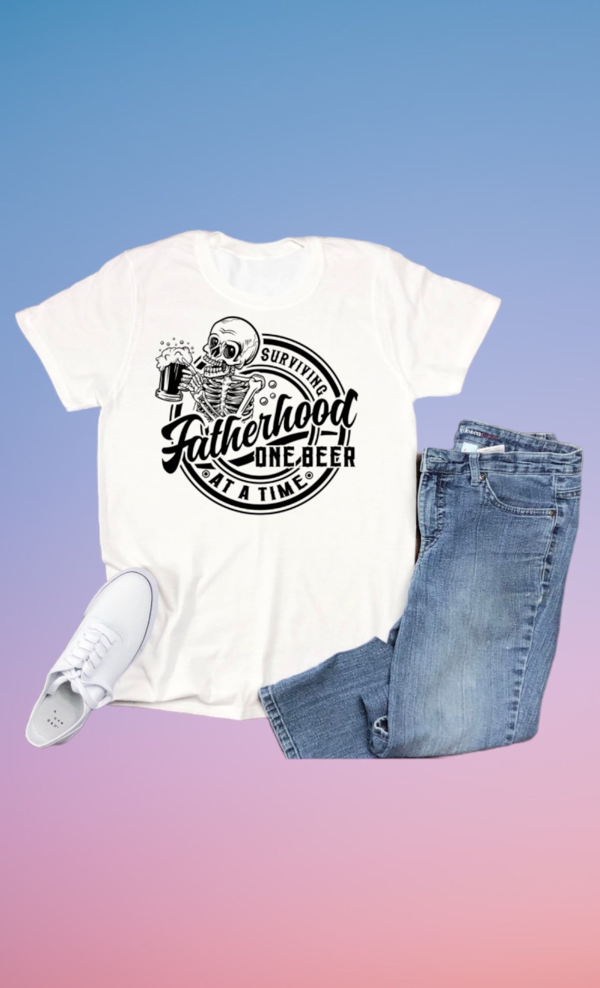 Surviving fatherhood one beer at a time tshirt