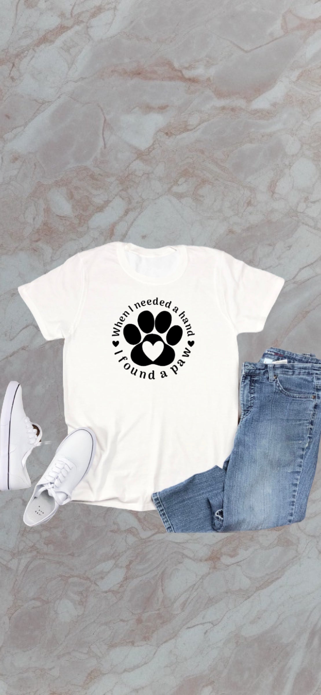 When I needed a hand I found a paw tshirt