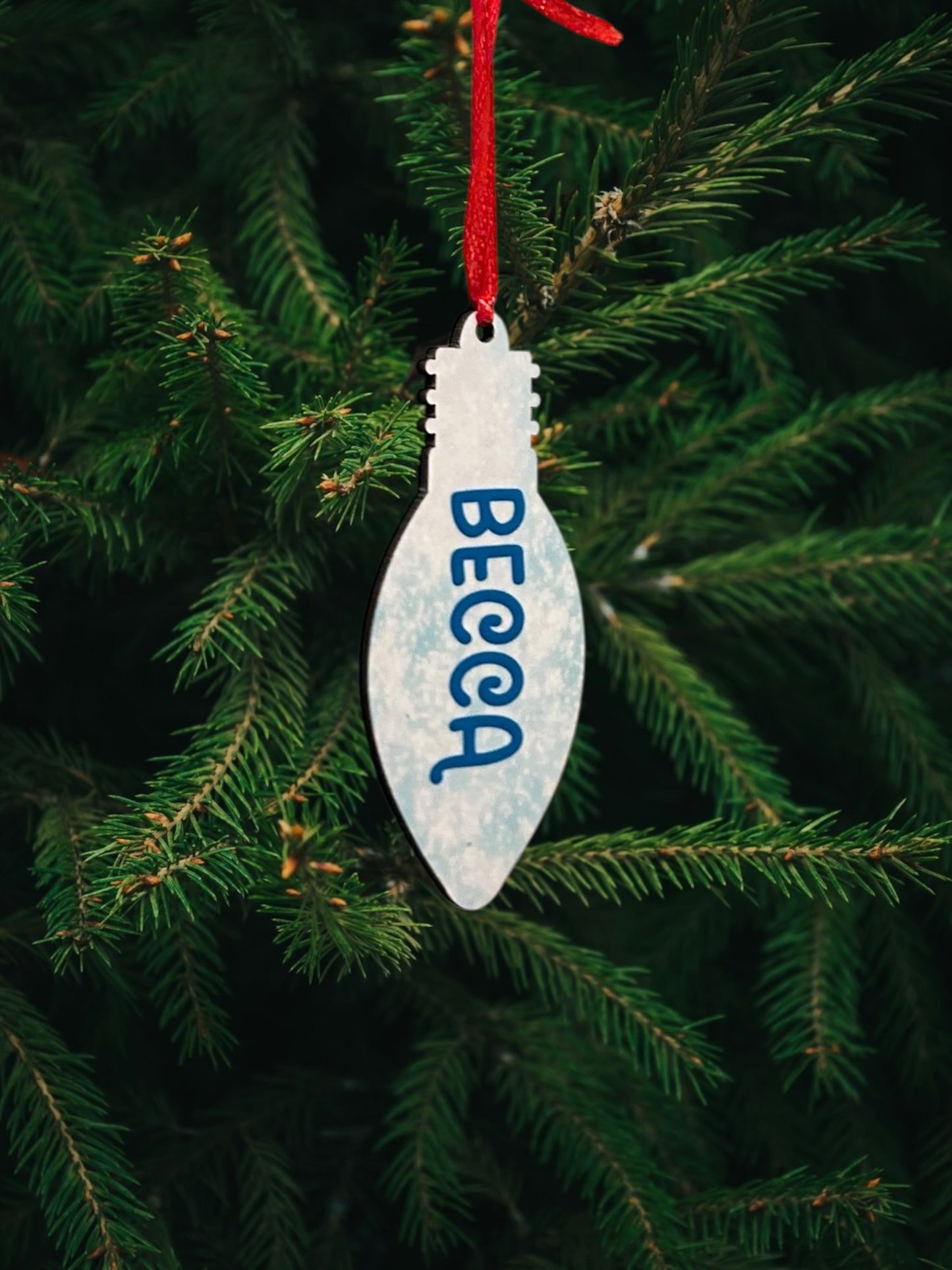 Custom bulb ornament