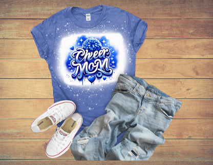 Airbrush cheer mom tshirt