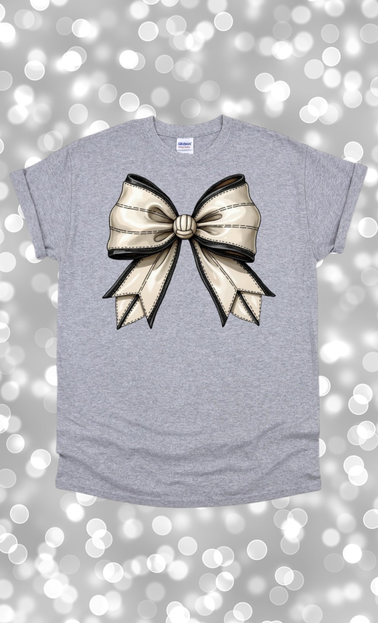 Volleyball bow tshirt