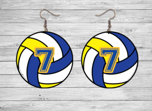 Custom volleyball earrings