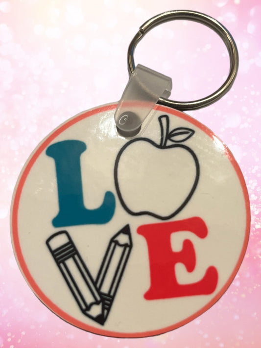 Love teacher 2” keychain