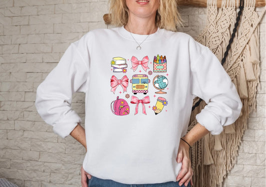 Teacher coquette crewneck