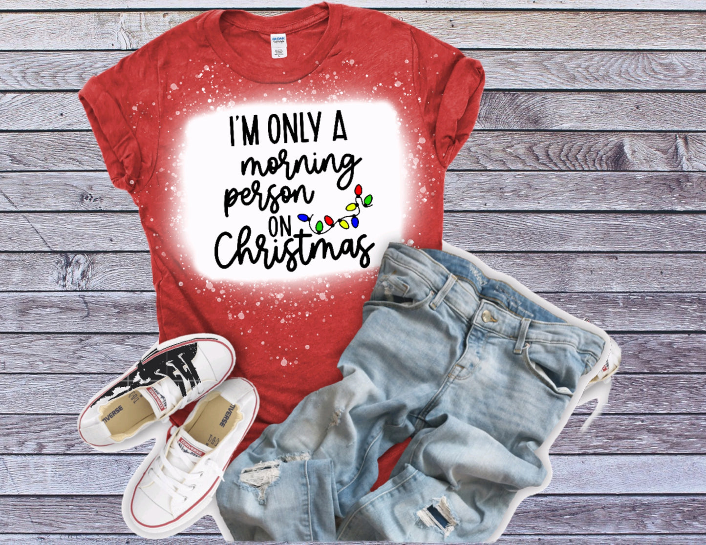 I’m only a morning person on Christmas tshirt