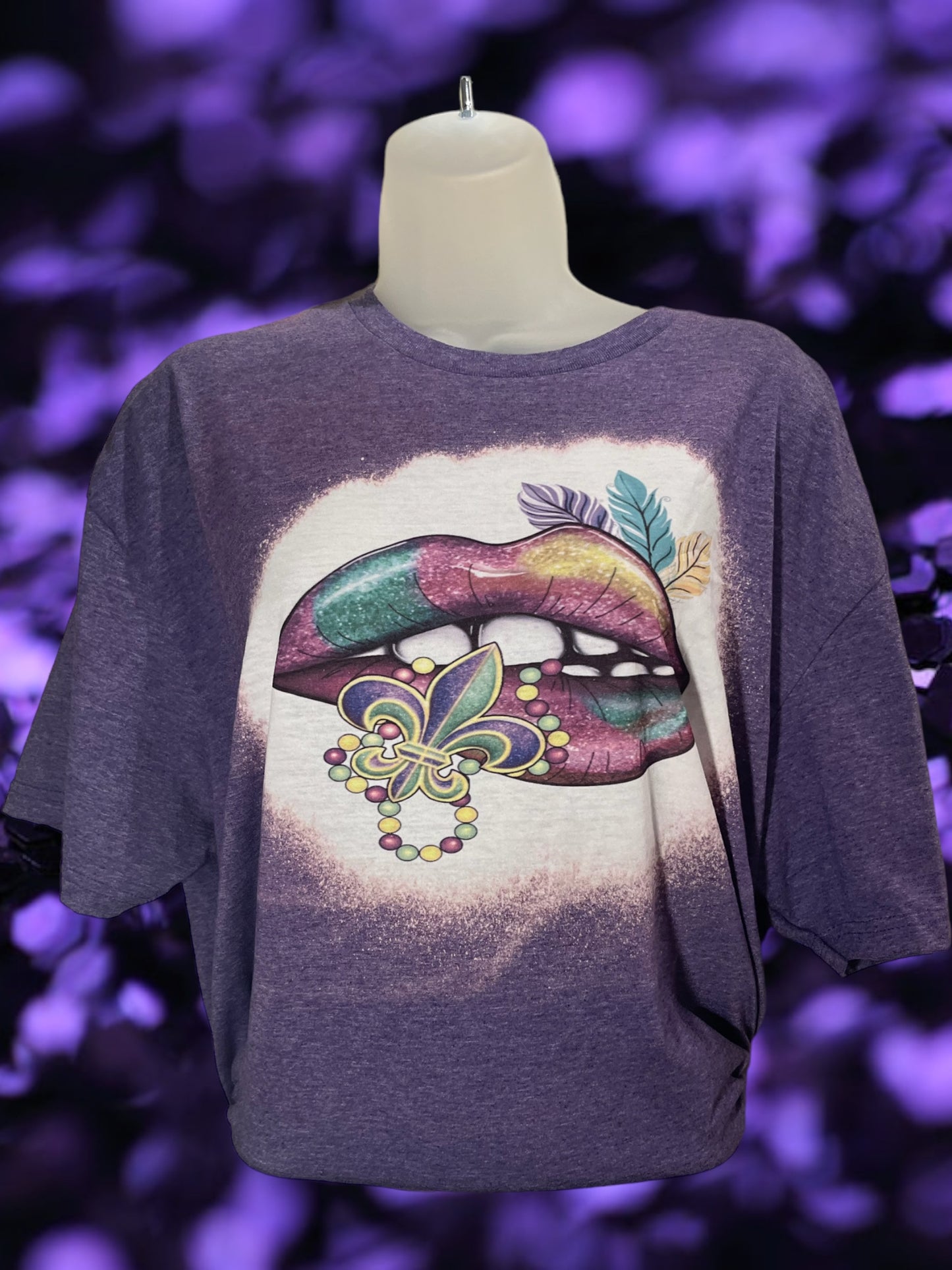 Mardi Gras lips tshirt