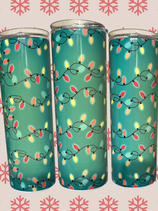 Christmas lights 20oz tumbler