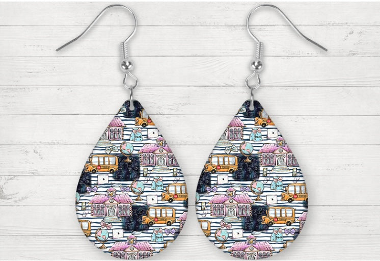 Bus driver teardrop earrings