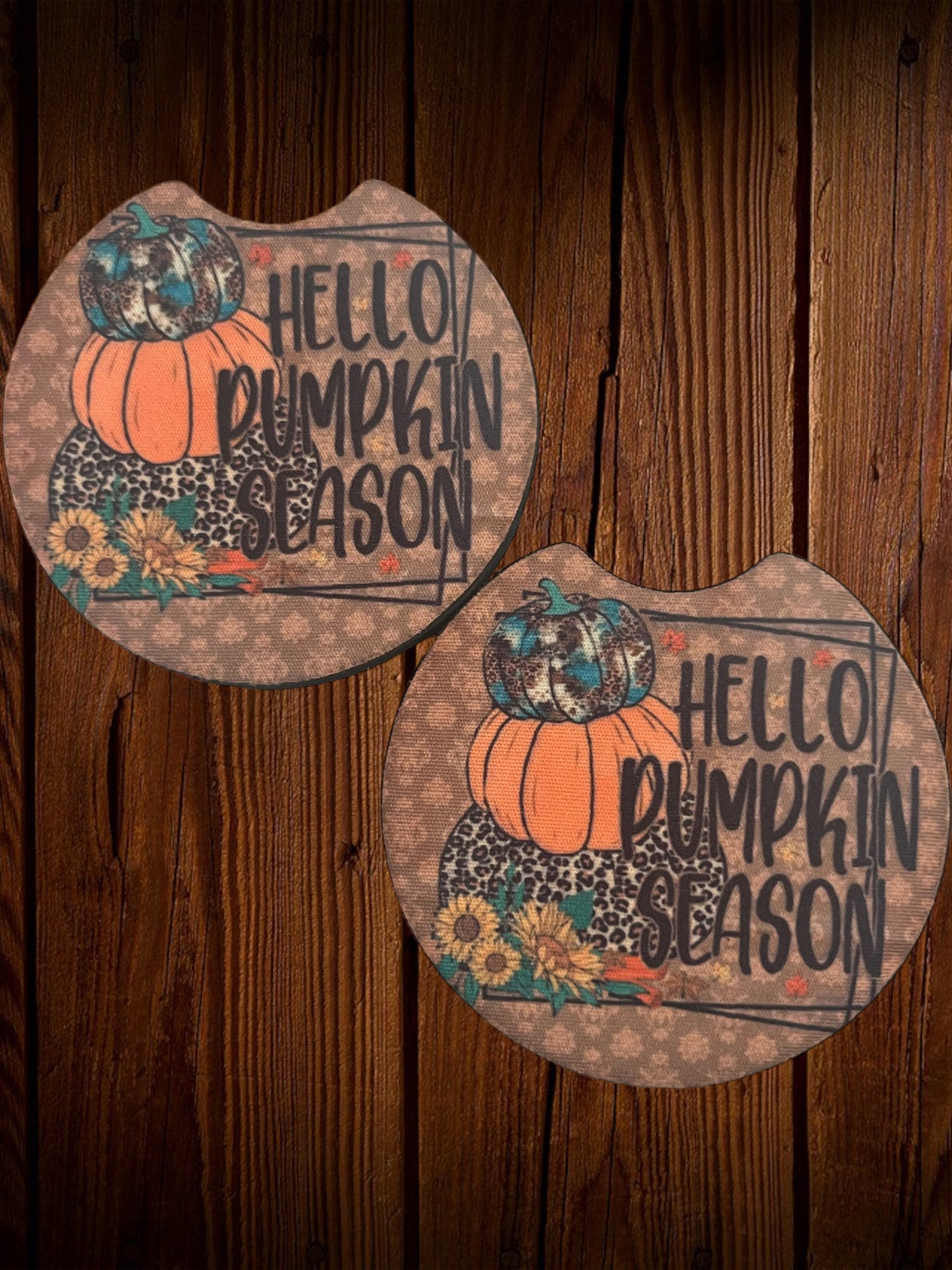 Hello pumpkin season car coasters (2)