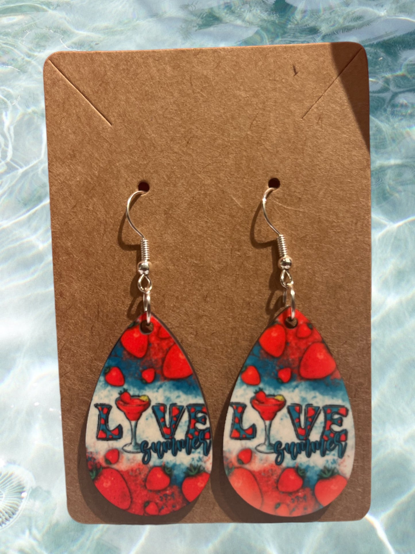 Love summer tear drop earrings