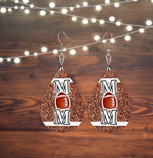 Football mom teardrop earrings