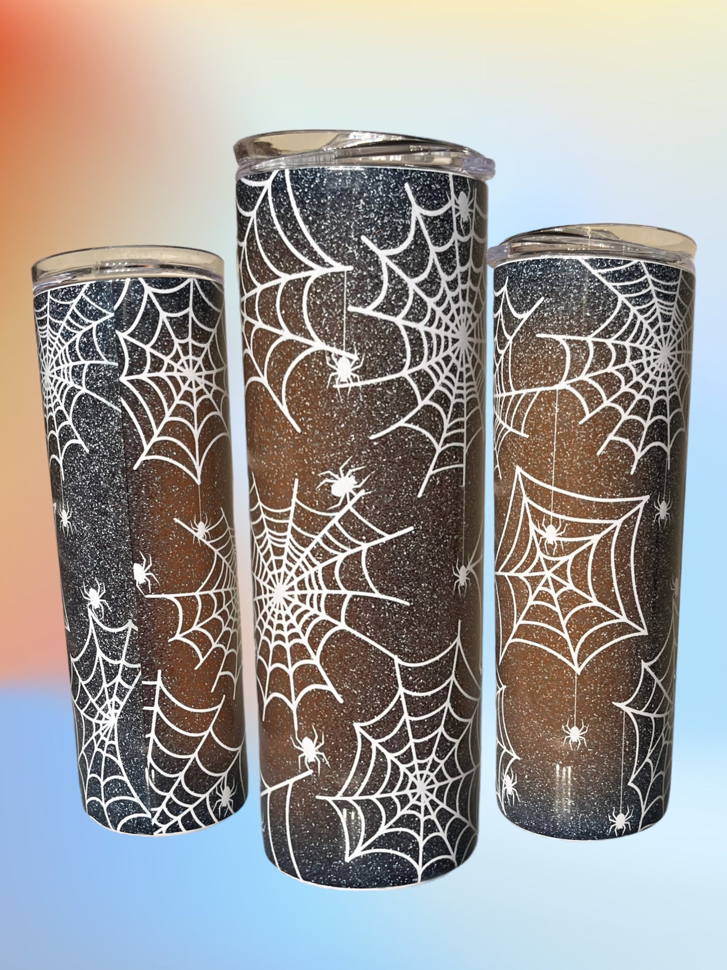 Spiderwebs Glitter 20oz Tumbler