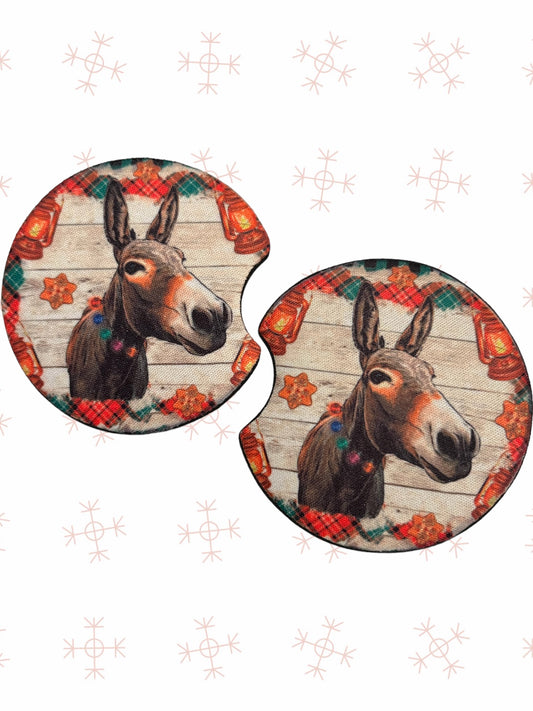 Christmas donkey coasters (2)