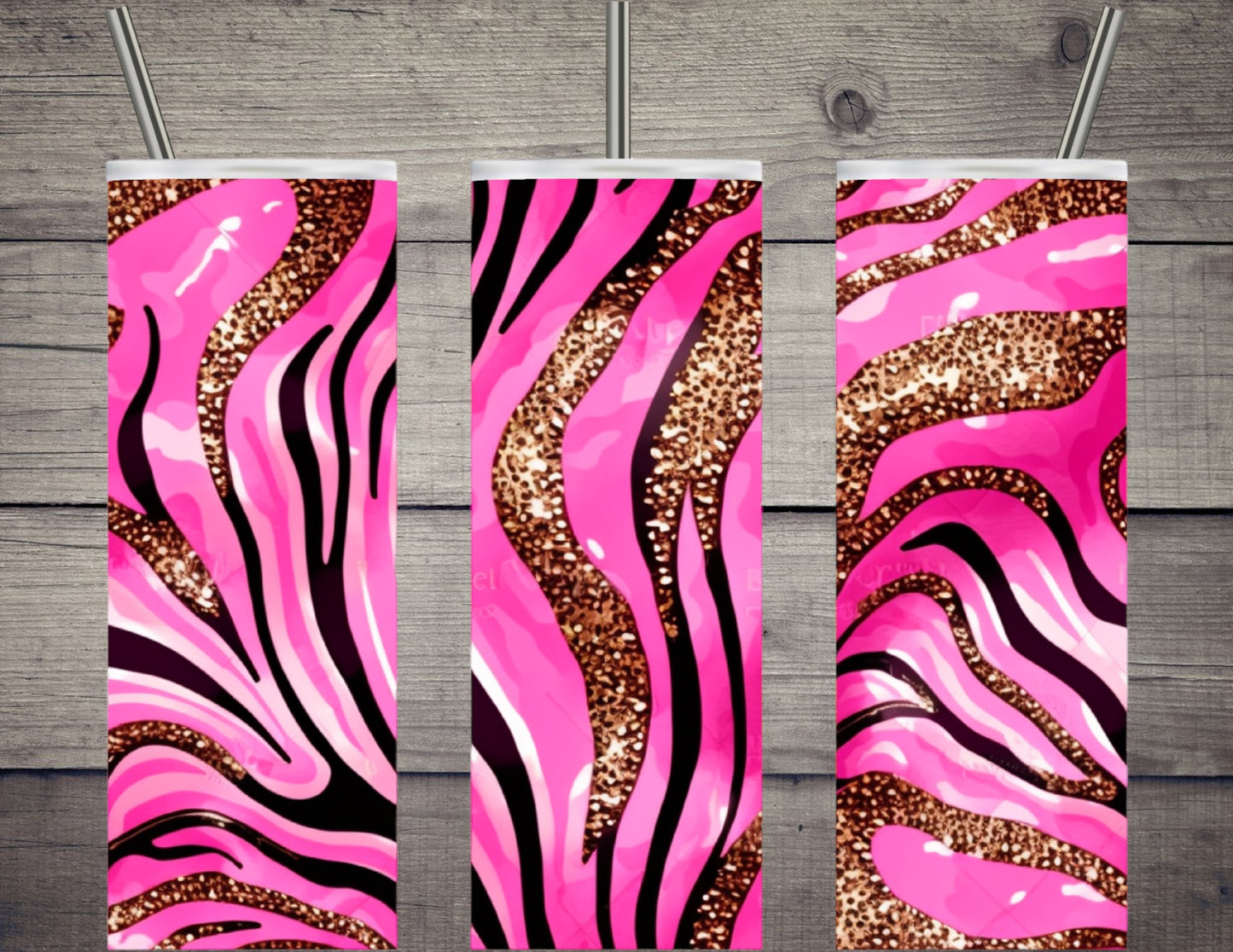 Pink zebra 20oz tumbler