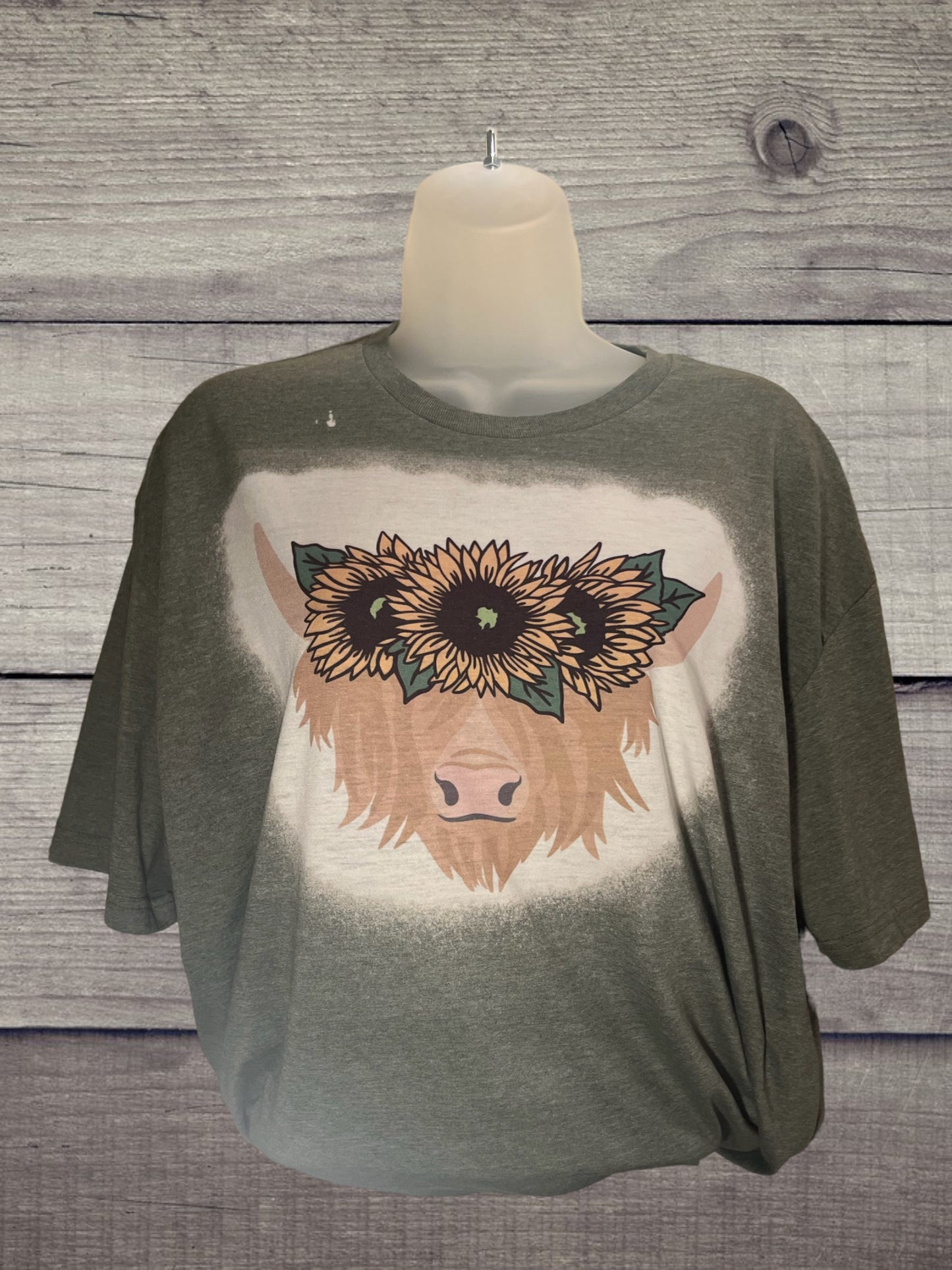 Cowhide sunflower tshirt