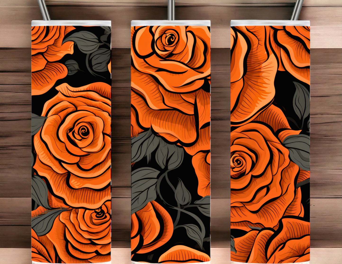 Orange roses 20oz tumbler