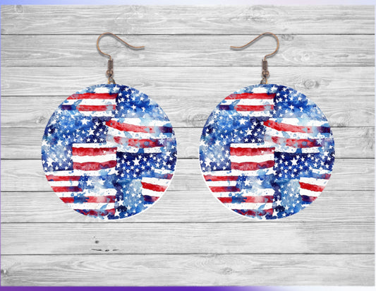 American round earrings