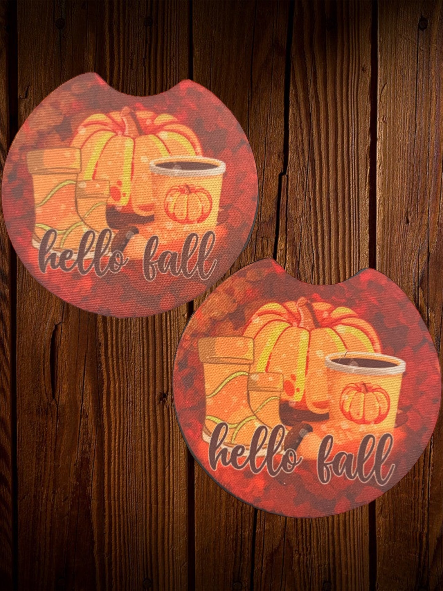 Hello fall pumpkins car coasters (2)