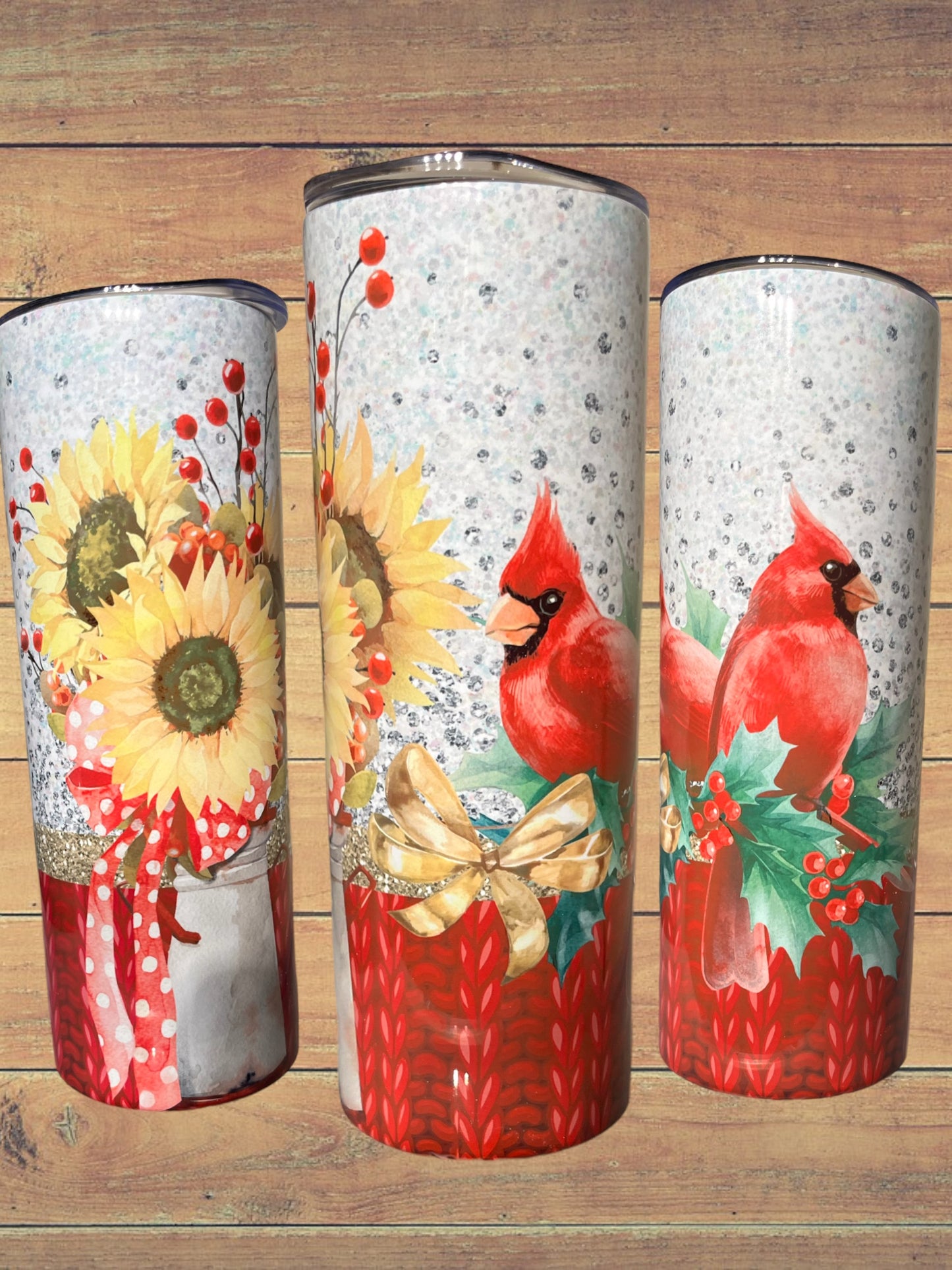 Cardinal sunflower 20oz tumbler