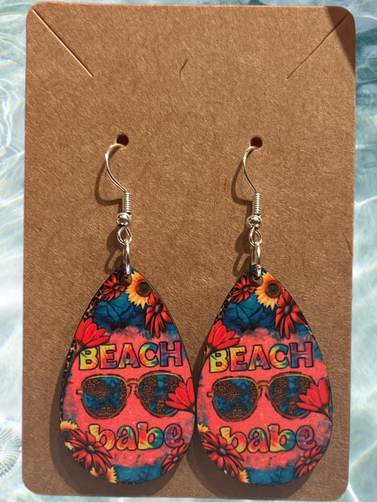 Beach babe tear drop earrings