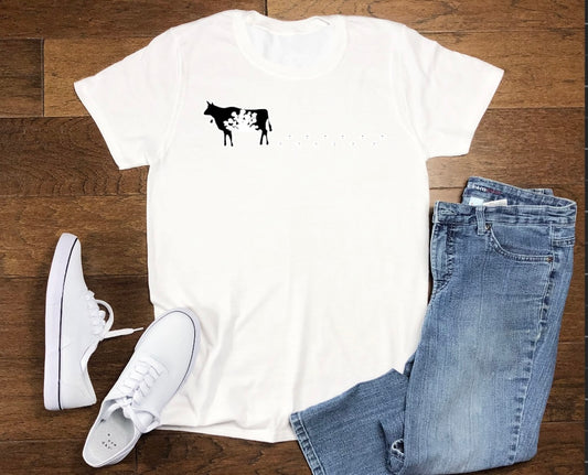 Cow crossing tshirt