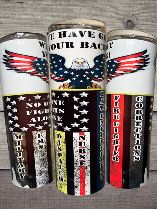 No one fights alone 20oz tumbler