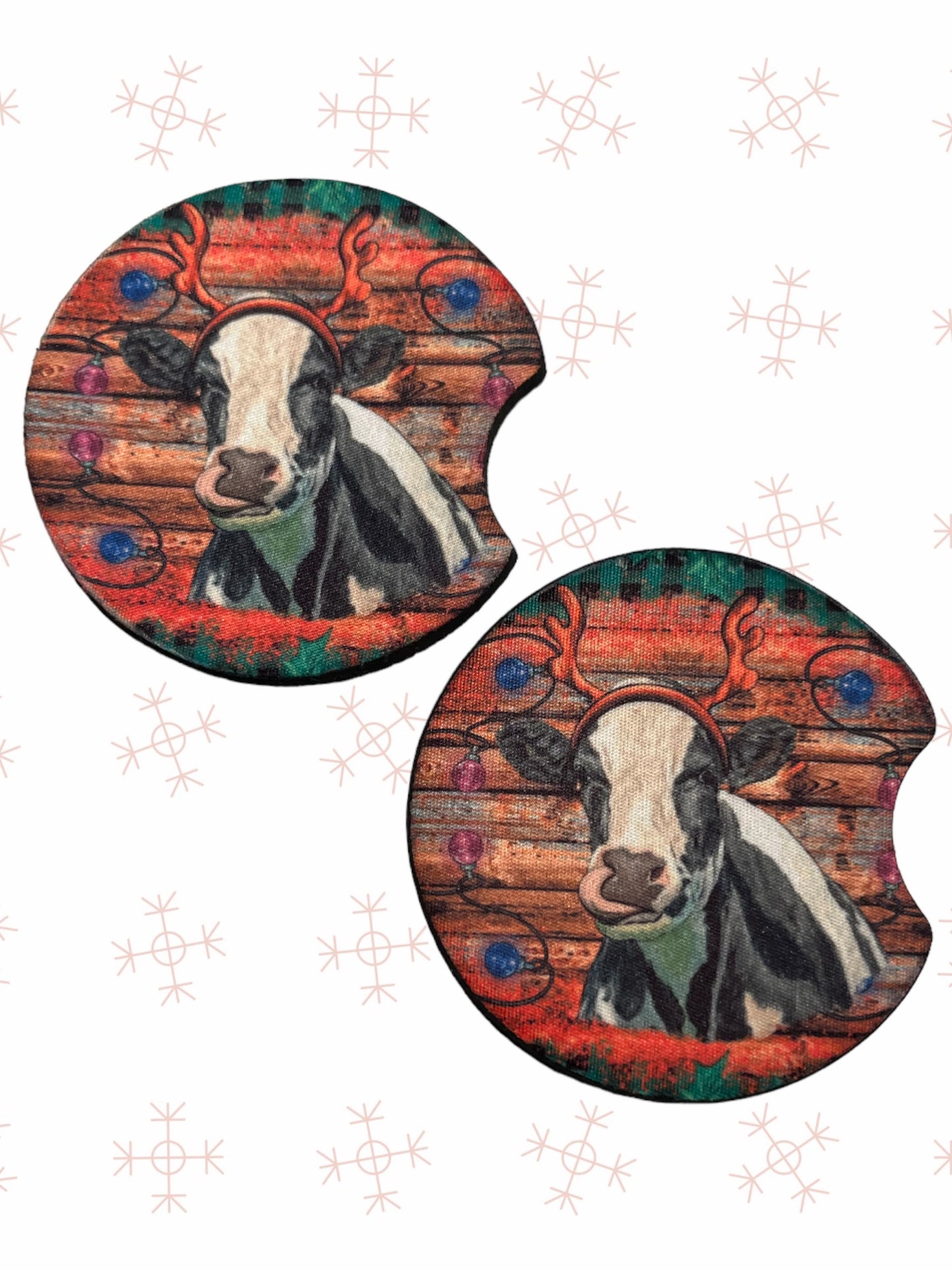 Christmas Cow Coasters (2)