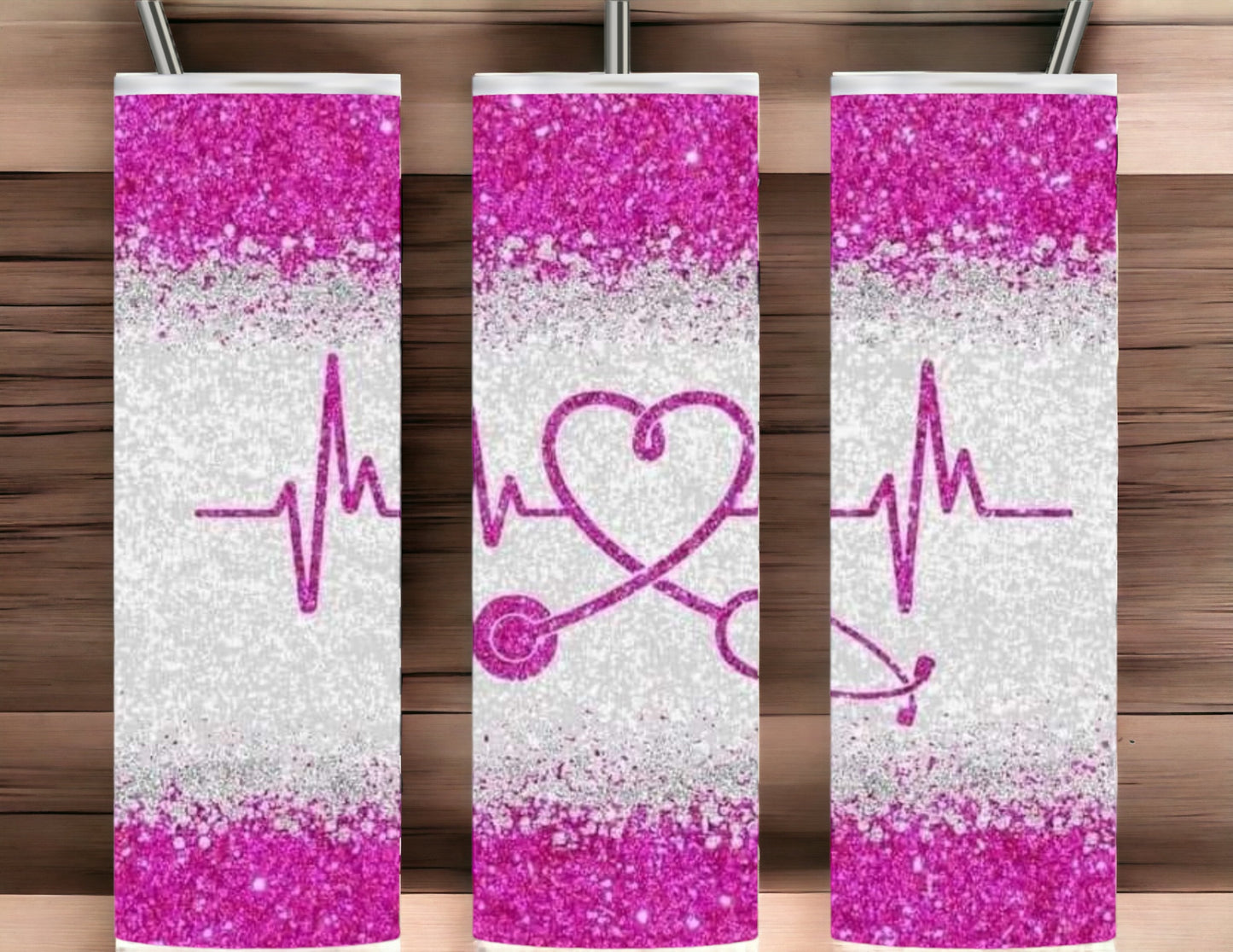 Pink stethoscope 20oz tumbler