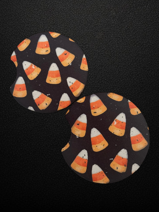 Candy corn car coasters (2)