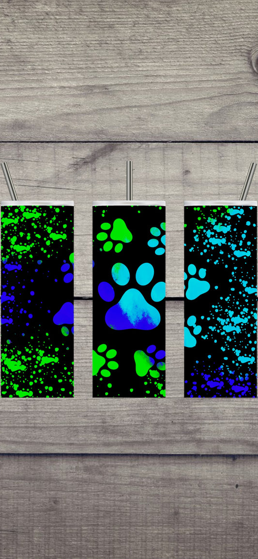 GB paw print 20oz tumbler