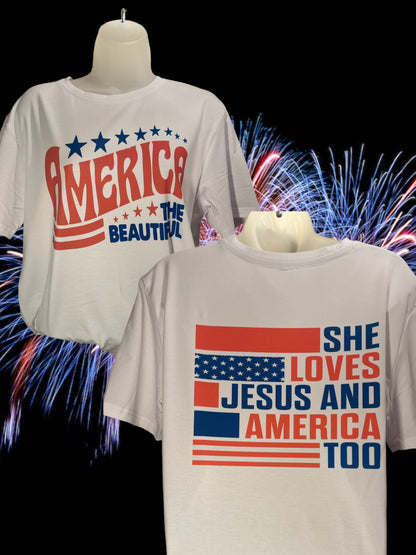 America the beautiful tshirt