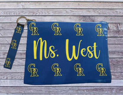 Personalized Bag with Wristlet.